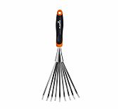 Грабли веерные Plantic Pro 36384-01 с пластиковым черенком, 9 зубьев, 165х395 мм
