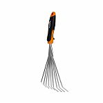 Грабли веерные Plantic Pro 36384-01 с пластиковым черенком, 9 зубьев, 165х395 мм