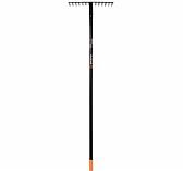 Грабли Вихрь 14, 73/7/1/13 прямые, металлический черенок, из стали, для уборки листьев, сена, травы