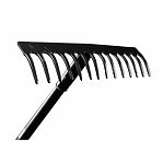 Грабли Вихрь 14, 73/7/1/13 прямые, металлический черенок, из стали, для уборки листьев, сена, травы