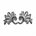 Накладка штампованная, для изделий художественной ковки, сталь, 1141.01, пара