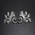 Накладка штампованная, для изделий художественной ковки, сталь, 1141.01, пара