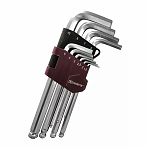 Набор шестигранных ключей Thorvik HKB10S с шаром, сталь, 10 предметов 053076