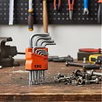 Набор ключей Startul Pro-87209 Torx, короткие, хромоникелевое покрытие, в упаковке 9 штук