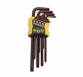 Набор угловых ключей Росомаха Torx 900009, с отверстием, сталь, 9 предметов