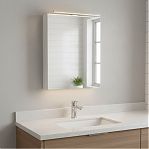 Шкаф зеркальный навесной Runo Лада 40, для ванной комнаты, белый