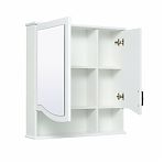 Шкаф зеркальный Runo Марсель 65, навесной, правый, белый, 16х65х75 см