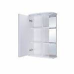 Шкаф зеркальный навесной Runo Магнолия 000000000607, белый, 50, левый, 240х750х500 мм