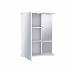 Шкаф зеркальный навесной Runo Магнолия 000000000607, белый, 50, левый, 240х750х500 мм