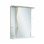 Шкаф зеркальный навесной Runo Лилия 00000000029, белый, 60, правый, 600х240х750 мм