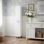 Пенал напольный Runo Эрика 30, УТ000003637, универсальный, белый, хром