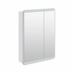 Шкаф зеркальный навесной Runo Эрика 60, Мдф, белый, 13.7х60х81 см