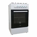 Плита газовая MIU Harisma 526 LUX, УТ-00002918, цвет белый, объем духовки 55 л, откидная дверца