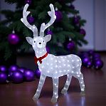 Фигура светодиодная Олень Y4-7437, 100 LED, декоративная, Нейтральный свет, высота 80 см