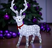 Фигура светодиодная Олень Y4-7437, 100 LED, декоративная, Нейтральный свет, высота 80 см