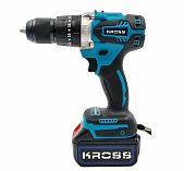 Шуруповерт аккумуляторный ударный Kross KLi128 EC Type 2, 21В, 110 Hм, 2 акк. х 4,0 Ah+з.у.