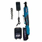 Трещотка аккумуляторная Kross KLi-2145, 21B, виброгасящая рукоятка, 2акк. х 2Ah, 45 Нм