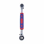 Ключ торцевой Workpro WP272059, эргономичная рукоятка, 8 в 1 с трещоткой