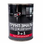 Грунт-эмаль Optima 3-в-1 по ржавчине, быстросохнущая, матовая, серая, 0.8 кг