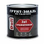 Грунт-Эмаль Dali 3 в 1, по ржавчине, графитовая, матовая, черная, 0,75 л