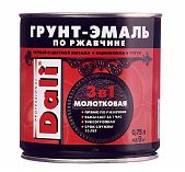 Грунт-эмаль по ржавчине Dali 3 в 1 алкидная, молотковая, серебристый 0.75 л