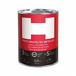 Грунт-эмаль H по металлу, 3 в 1, быстросохнущая шелковисто-матовая черная 0.9 кг