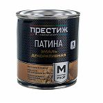 Эмаль декоративная Престиж Патина, винтажный эффект, имитация благородного металла, Серебро 0.2 л