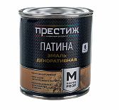 Эмаль декоративная Престиж Патина, винтажный эффект, имитация благородного металла, Серебро 0.2 л