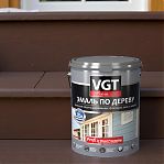 Эмаль акриловая VGT ВД-АК-1179 Профи по дереву, темно-коричневая, 2.5 кг