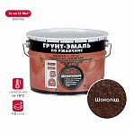 Грунт-эмаль по ржавчине Рогнеда Dali молотковая 3 в 1, шоколадная 10 л