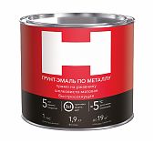 Грунт-эмаль H по металлу, 3 в 1, быстросохнущая шелковисто-матовая зеленая 1.9 кг