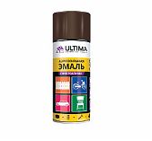 Эмаль аэрозольная ULTIMA ULT034 RAL8017 акриловая, универсальная, Шоколадно-коричневый, 520 мл