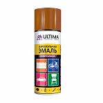 Эмаль аэрозольная ULTIMA ULT043 RAL 8028, акриловая, универсальная, коричневый, 520 мл