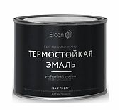 Эмаль термостойкая Elcon Max Therm, профессиональная, до 1200°С, черная, 0.4 кг