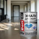 Эмаль для пола Dali алкидно-уретановая, глянцевая, База C, бесцветная, 0.8 л