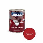 Грунт-эмаль Skladno 3 в 1, по ржавчине, глянцевая, красная, 0.8 кг