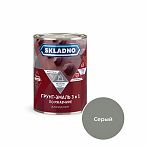 Грунт-эмаль Skladno 3 в 1, по ржавчине, глянцевая, серая, 0.8 кг