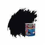 Эмаль Linnimax по ржавчине, шелковисто-матовая, черная RAL 9005, 0.75 л
