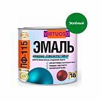 Эмаль Virtuoso ПФ-115 для внутренних и наружных работ, глянцевая, зеленая RAL 6029, 2.4 кг