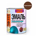 Эмаль Virtuoso ПФ-115 для внутренних и наружных работ, глянцевая, коричневая RAL 8016, 0.9 кг