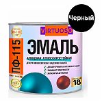Эмаль Virtuoso ПФ-115 для внутренних и наружных работ, глянцевая, черная RAL-9004, 2.4 кг