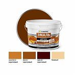 Эмаль для пола Лакра 0008104 акриловая, для внутренних и наружных работ, полуглянцевая, Красно-коричневый, 2.4 кг