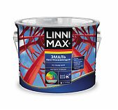 Эмаль по ржавчине Linnimax быстросохнущая, шелковисто-матовая, белая База 1, 1.6 л