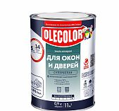 Эмаль алкидная OLECOLOR для окон и дверей, высокоглянцевая, супербелая, 0.9 кг