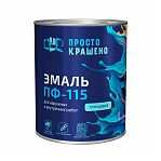 Эмаль алкидная Простокрашено ПФ-115 81280, универсальная, глянцевая, зеленая, 0.8 кг
