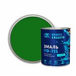 Эмаль алкидная Простокрашено ПФ-115 81280, универсальная, глянцевая, зеленая, 0.8 кг