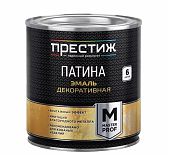Эмаль декоративная Престиж Патина, винтажный эффект, имитация благородного металла, Лимонное золото 0.2 л