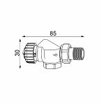Вентиль угловой Elsen EVR06.3413 ВН-НР 1/2"х1/2" для подключения сантехнических приборов, латунь