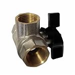 Кран шаровой Frap F217.05 трехходовой, 3/4" x 3/4", для подключения бытовой техники, латунь