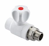 Кран Frap для радиатора ПП прямой, 20х1/2" PPR GRS F141.2004, белый